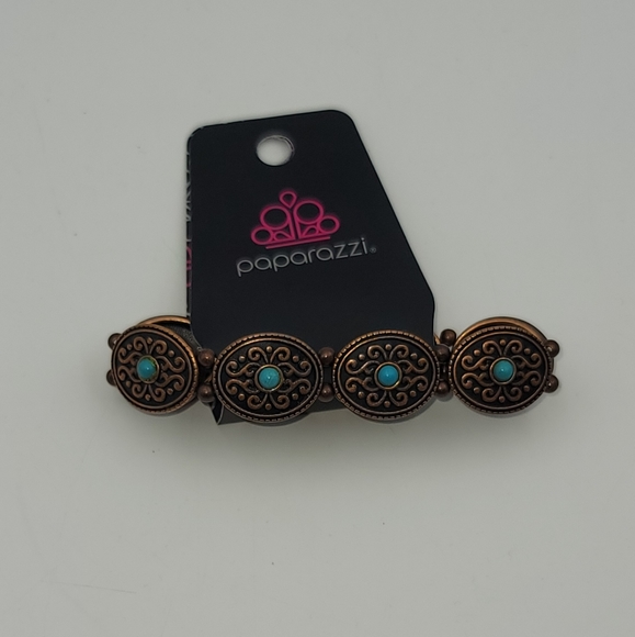 Paparazzi turquoise copper West wishes bracelet - Picture 1 of 4